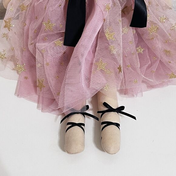 Alimrose Halle Ballerina Doll Fair & Blonde Pom Pom Hair Pink Tulle Dress 18.5" - Picture 15 of 16